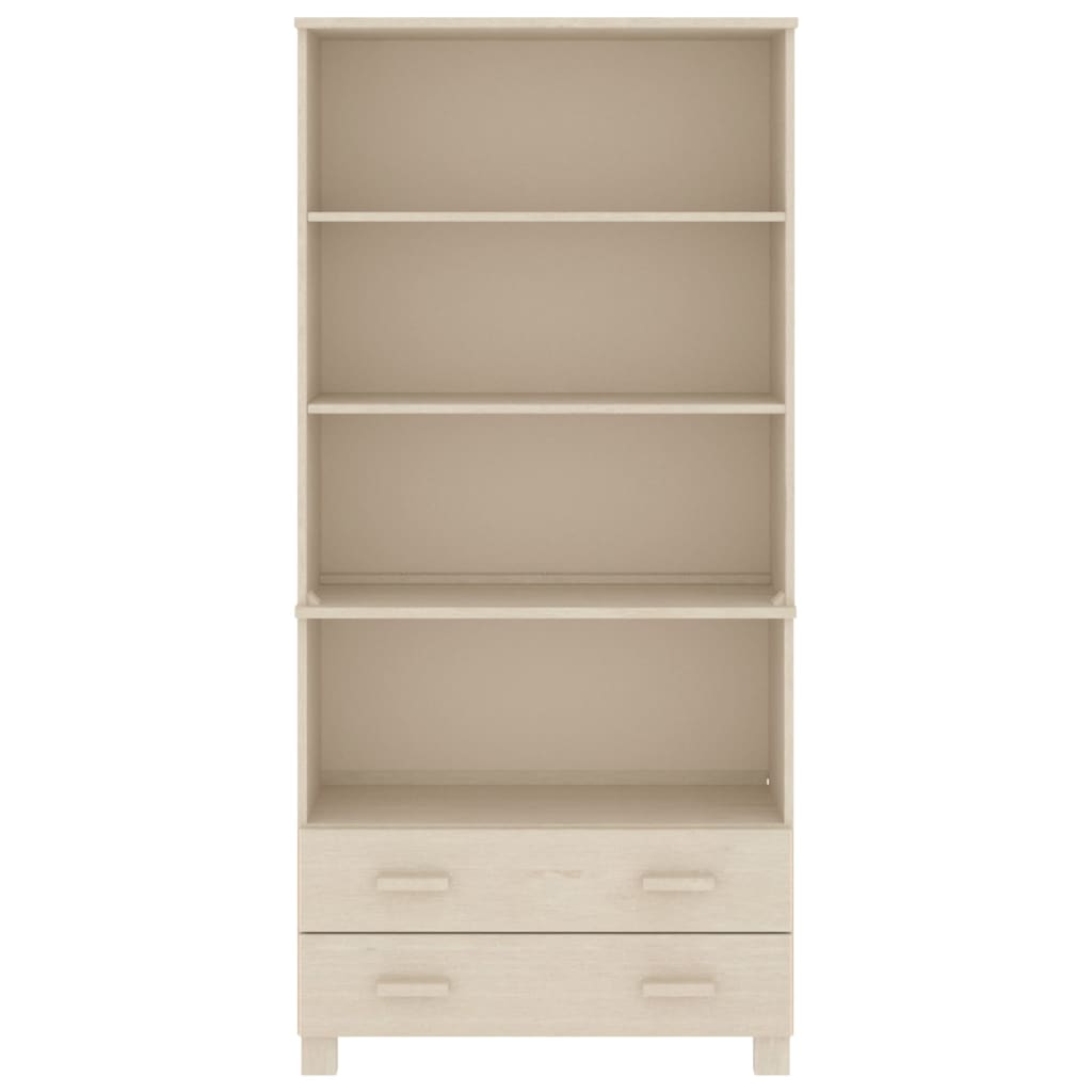 Hoge kast HAMAR massief grenenhout honingbruin is nu te koop bij PeponiXL, paradijselijk wonen!