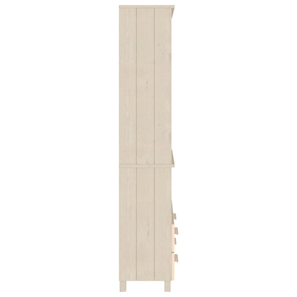 Hoge kast HAMAR massief grenenhout honingbruin is nu te koop bij PeponiXL, paradijselijk wonen!