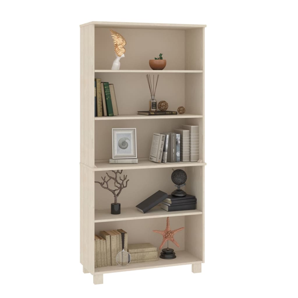 Hoge kast HAMAR massief grenenhout honingbruin is nu te koop bij PeponiXL, paradijselijk wonen!