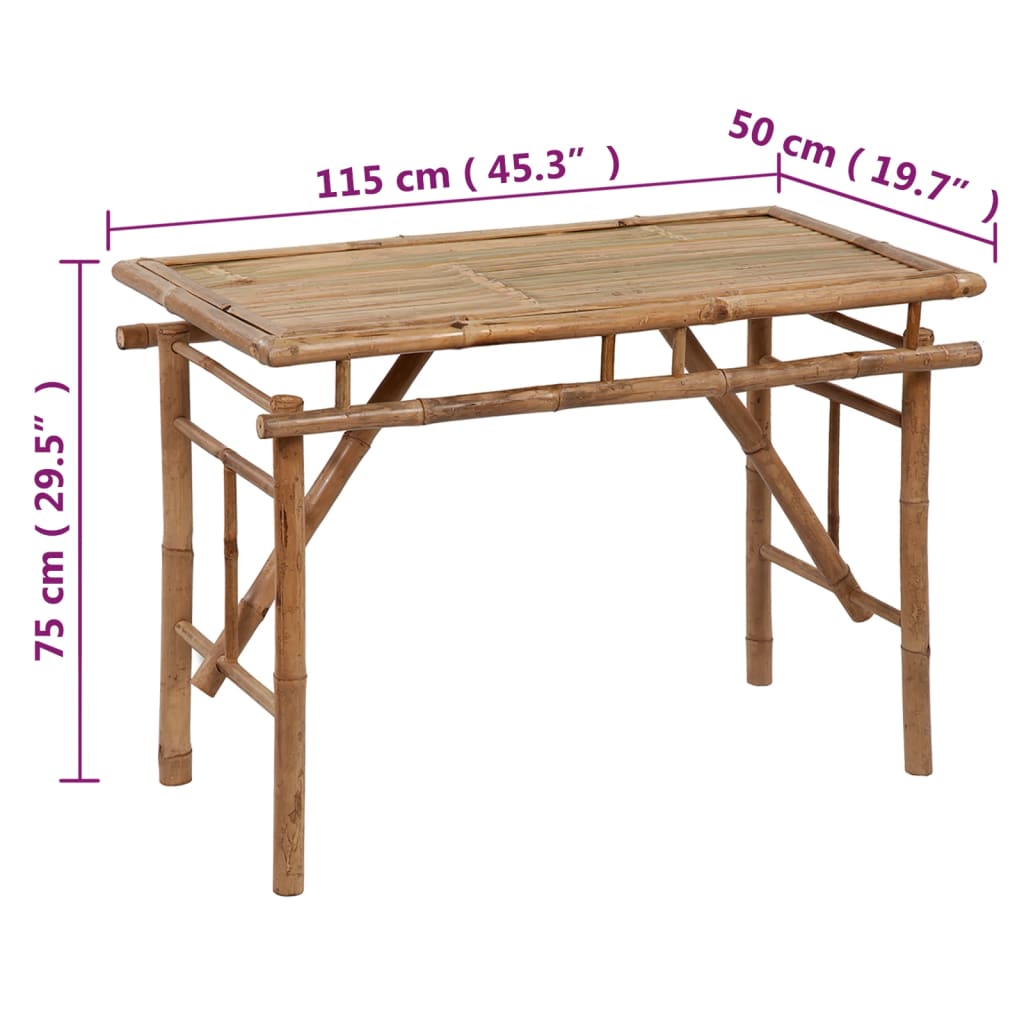 Tuintafel inklapbaar 115x50x75 cm bamboe is nu te koop bij PeponiXL, paradijselijk wonen!