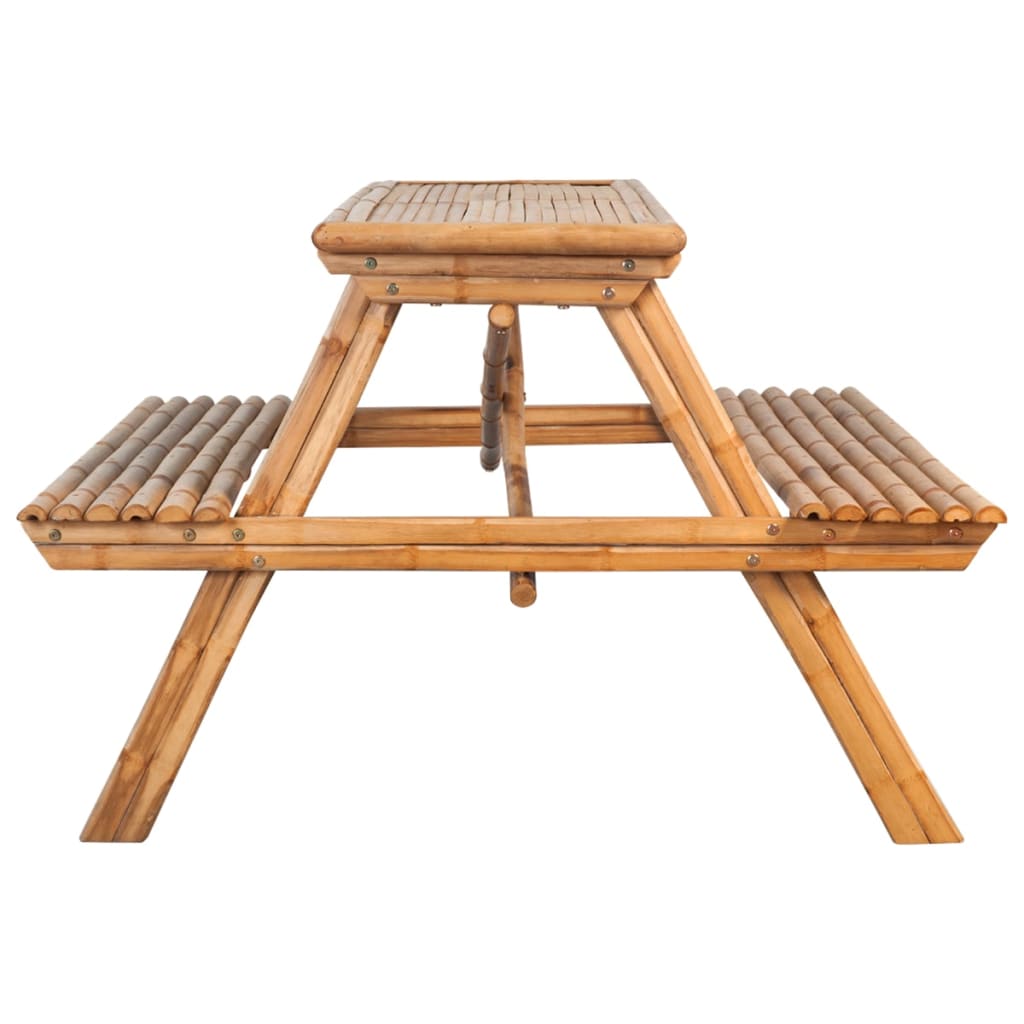 Picknicktafel 115x115x81 cm bamboe is nu te koop bij PeponiXL, paradijselijk wonen!