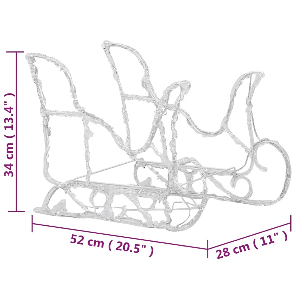 Kerstversiering rendieren en slee 320 LED's acryl is nu te koop bij PeponiXL, paradijselijk wonen!