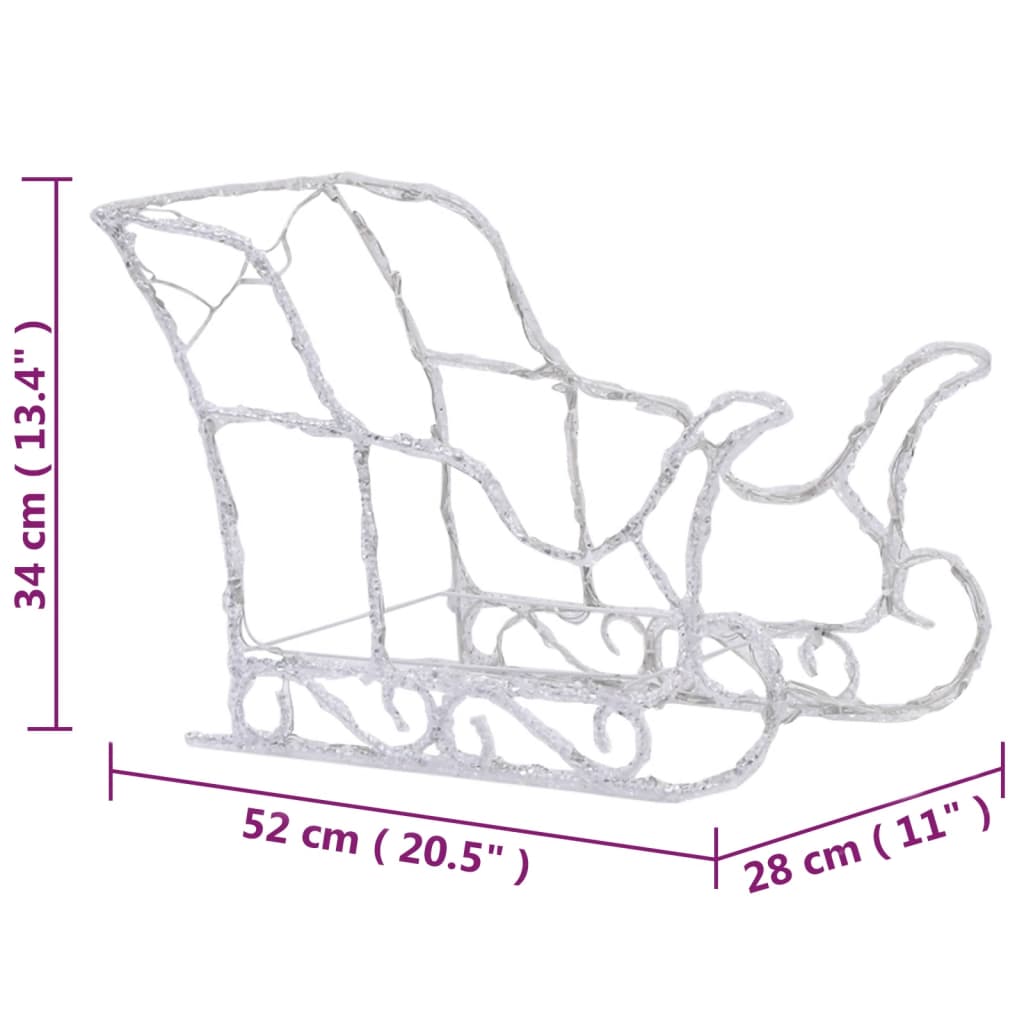 Kerstversiering rendieren en slee 320 LED's acryl is nu te koop bij PeponiXL, paradijselijk wonen!