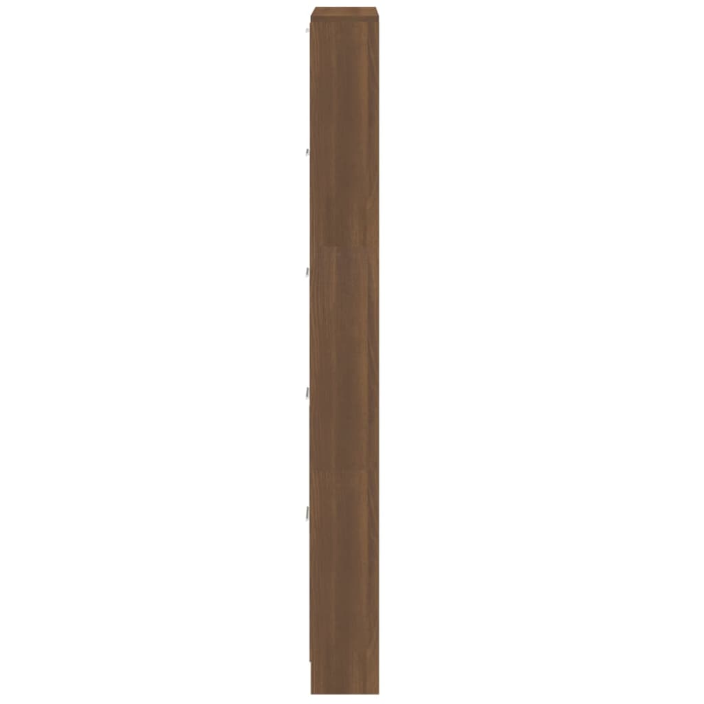 Schoenenkast 59x17x169 cm bewerkt hout bruin eikenkleur is nu te koop bij PeponiXL, paradijselijk wonen!