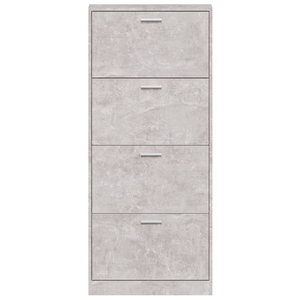 Schoenenkast 59x17x150 cm bewerkt hout betongrijs is nu te koop bij PeponiXL, paradijselijk wonen!