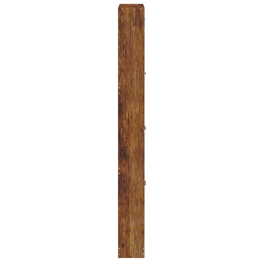 Schoenenkast 59x17x150 cm bewerkt hout gerookt eikenkleurig is nu te koop bij PeponiXL, paradijselijk wonen!