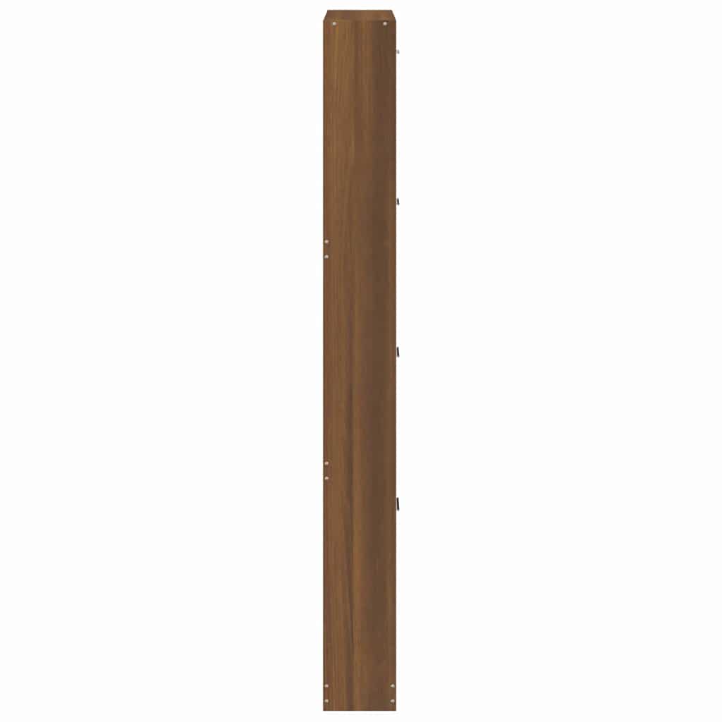 Schoenenkast 59x17x150 cm bewerkt hout bruin eikenkleur is nu te koop bij PeponiXL, paradijselijk wonen!