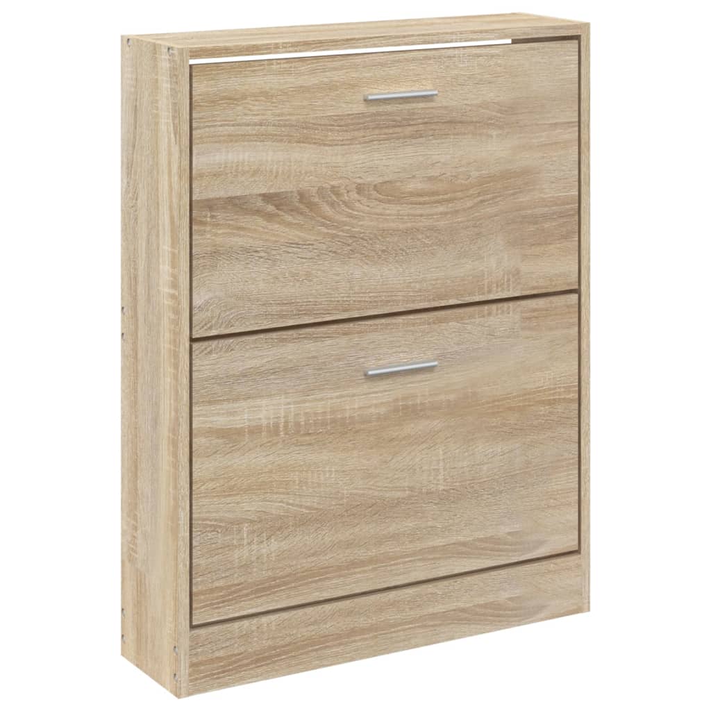 Schoenenkast eiken 59x17x81 cm bewerkt hout is nu te koop bij PeponiXL, paradijselijk wonen!
