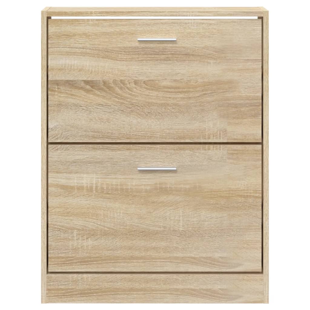 Schoenenkast eiken 59x17x81 cm bewerkt hout is nu te koop bij PeponiXL, paradijselijk wonen!