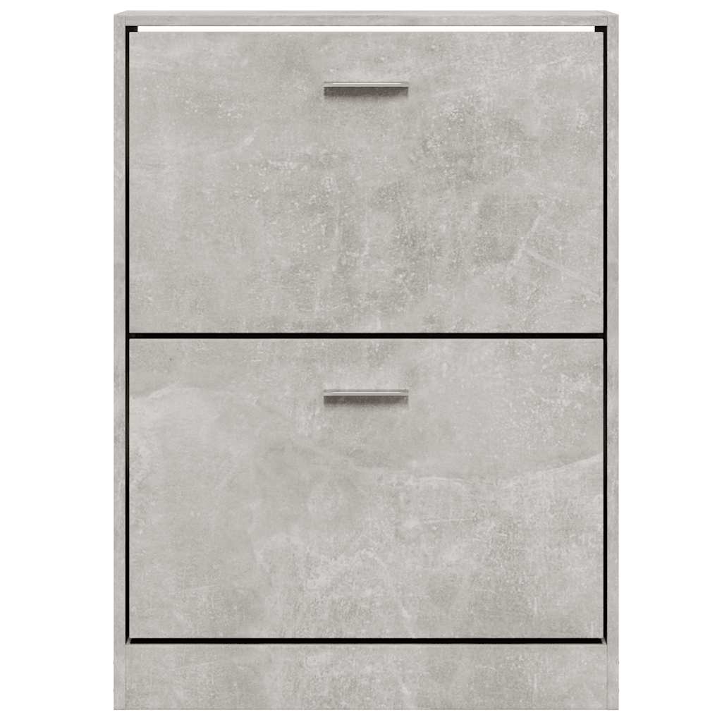 Schoenenkast 59x17x81 cm bewerkt hout betongrijs is nu te koop bij PeponiXL, paradijselijk wonen!