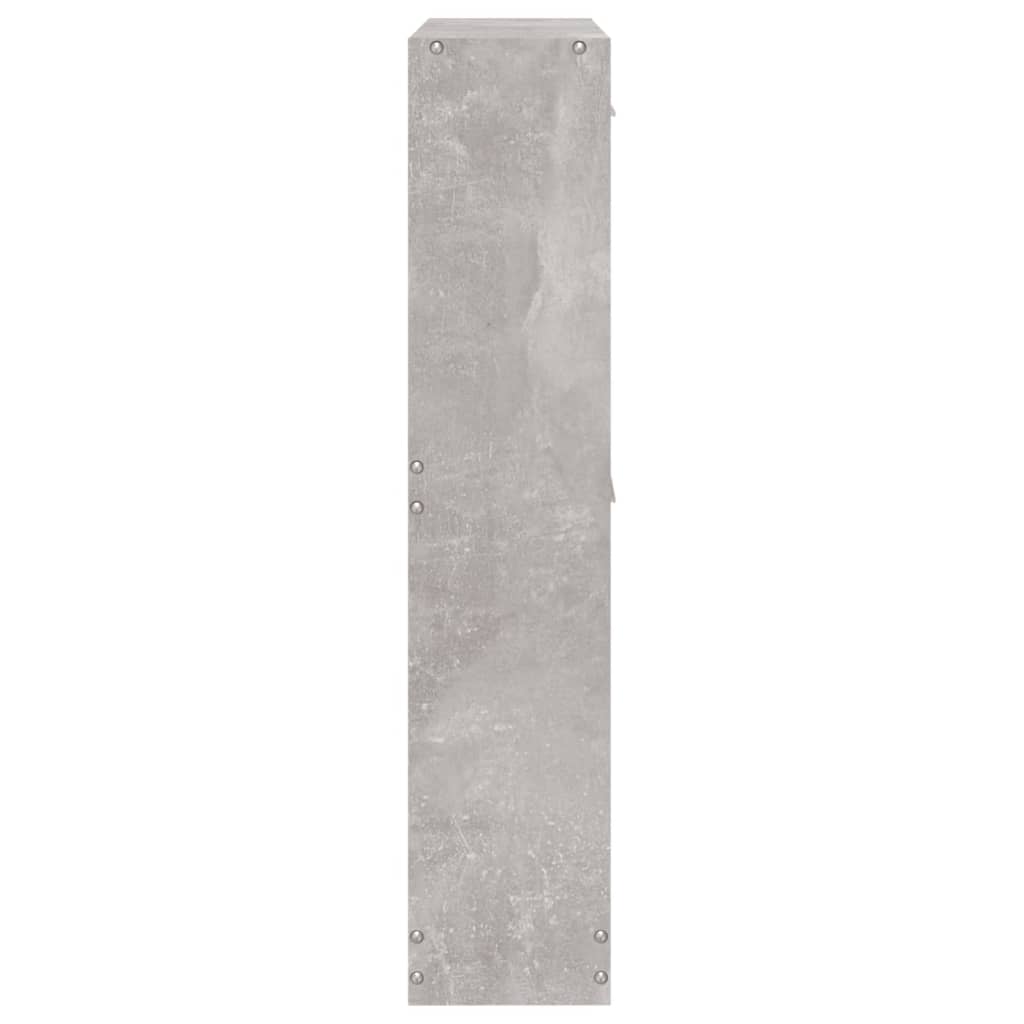 Schoenenkast 59x17x81 cm bewerkt hout betongrijs is nu te koop bij PeponiXL, paradijselijk wonen!