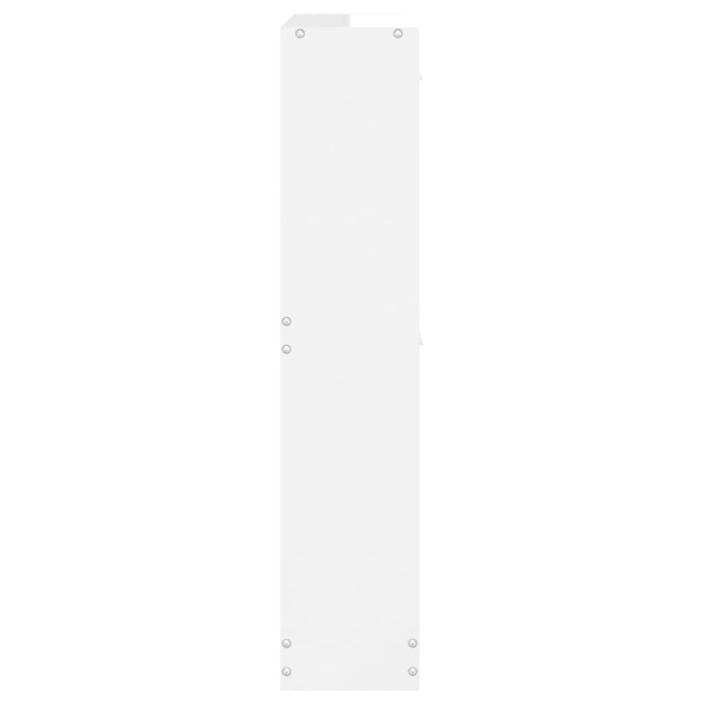 Schoenenkast 59x17x81 cm bewerkt hout hoogglans wit is nu te koop bij PeponiXL, paradijselijk wonen!