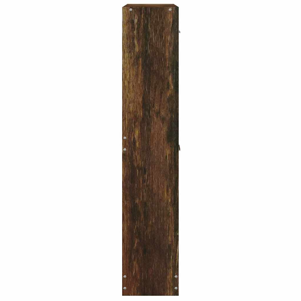 Schoenenkast 59x17x81 cm bewerkt hout gerookt eikenkleurig is nu te koop bij PeponiXL, paradijselijk wonen!