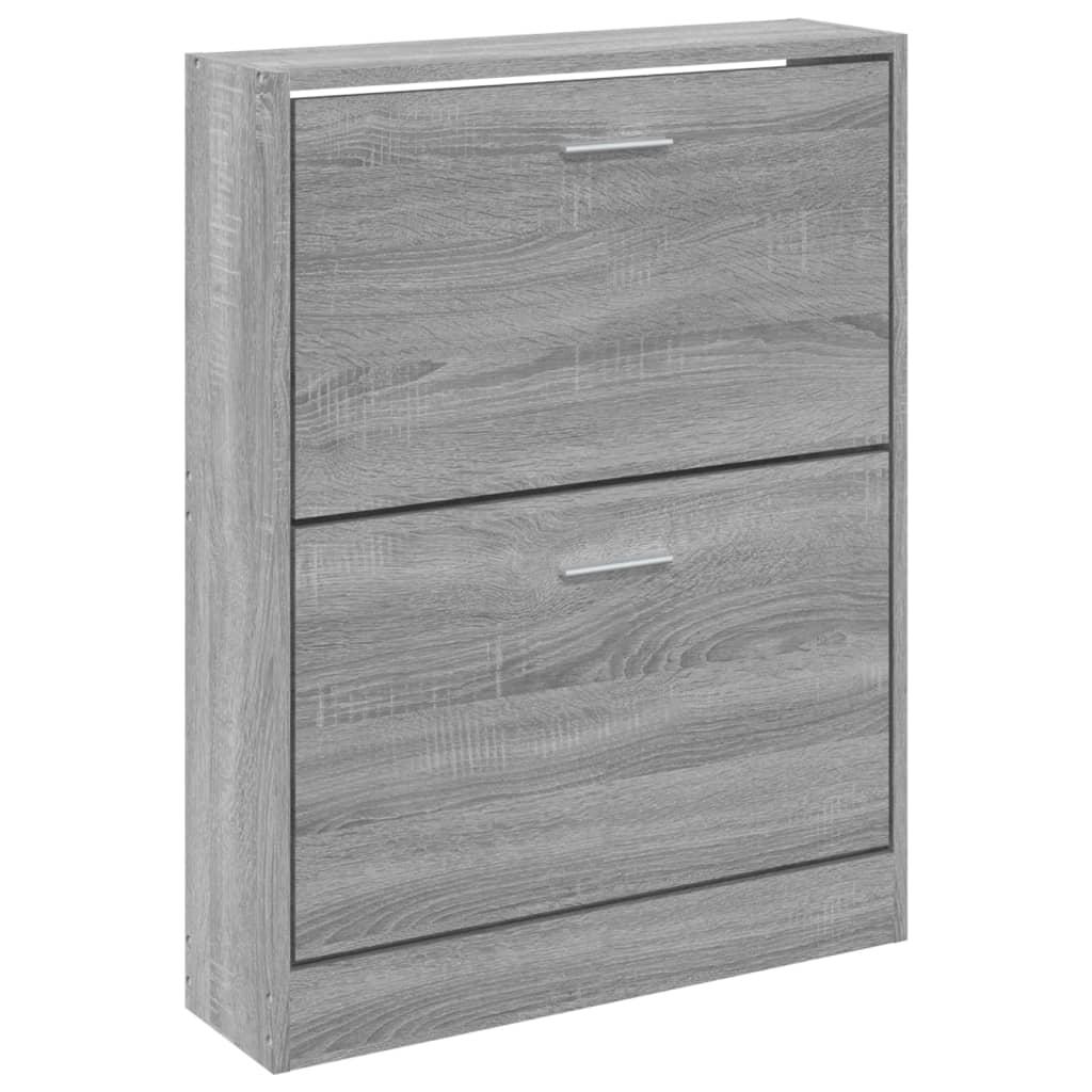 Schoenenkast 59x17x81 cm bewerkt hout grijs sonoma is nu te koop bij PeponiXL, paradijselijk wonen!