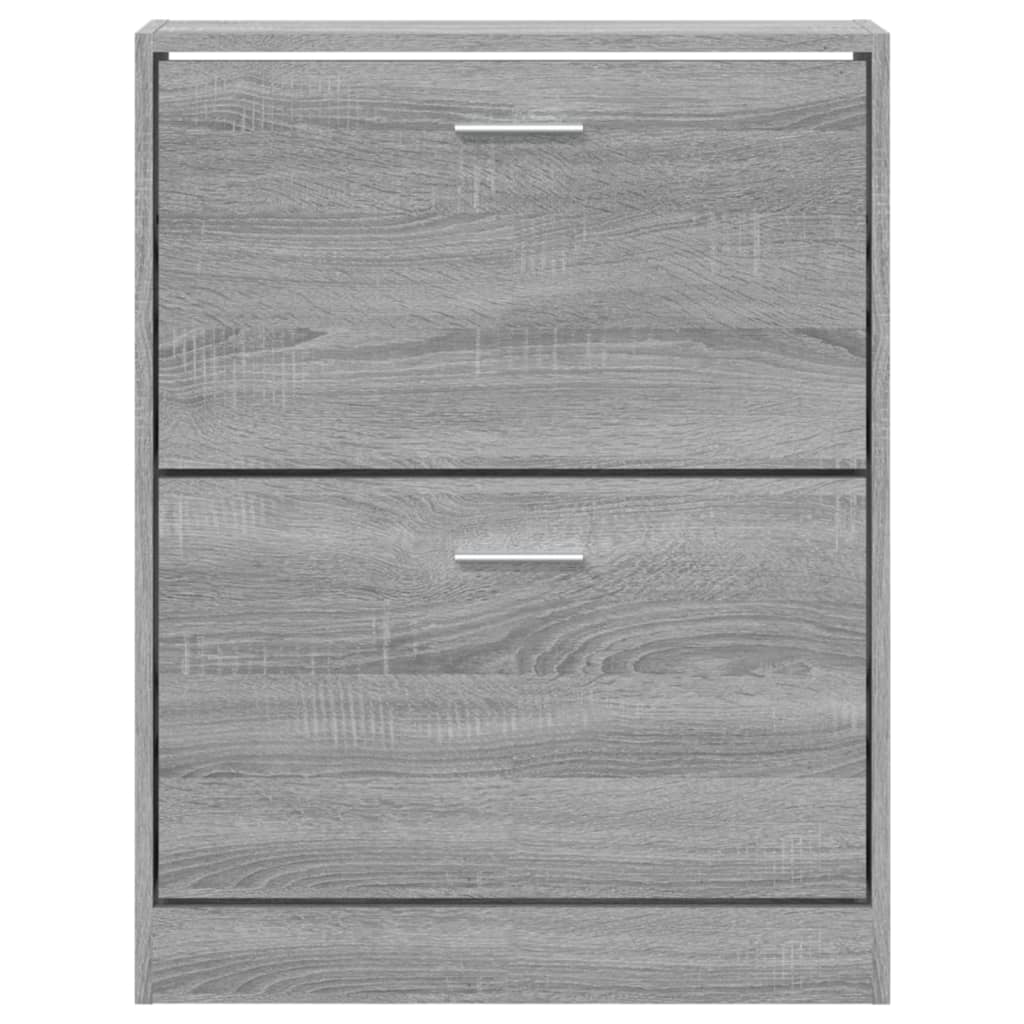 Schoenenkast 59x17x81 cm bewerkt hout grijs sonoma is nu te koop bij PeponiXL, paradijselijk wonen!
