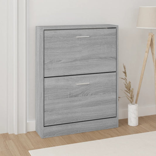 Schoenenkast 59x17x81 cm bewerkt hout grijs sonoma is nu te koop bij PeponiXL, paradijselijk wonen!