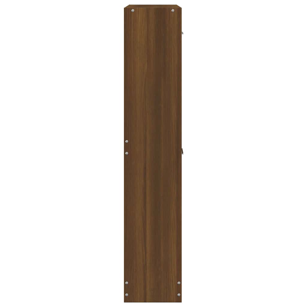 Schoenenkast 59x17x81 cm bewerkt hout bruin eikenkleur is nu te koop bij PeponiXL, paradijselijk wonen!