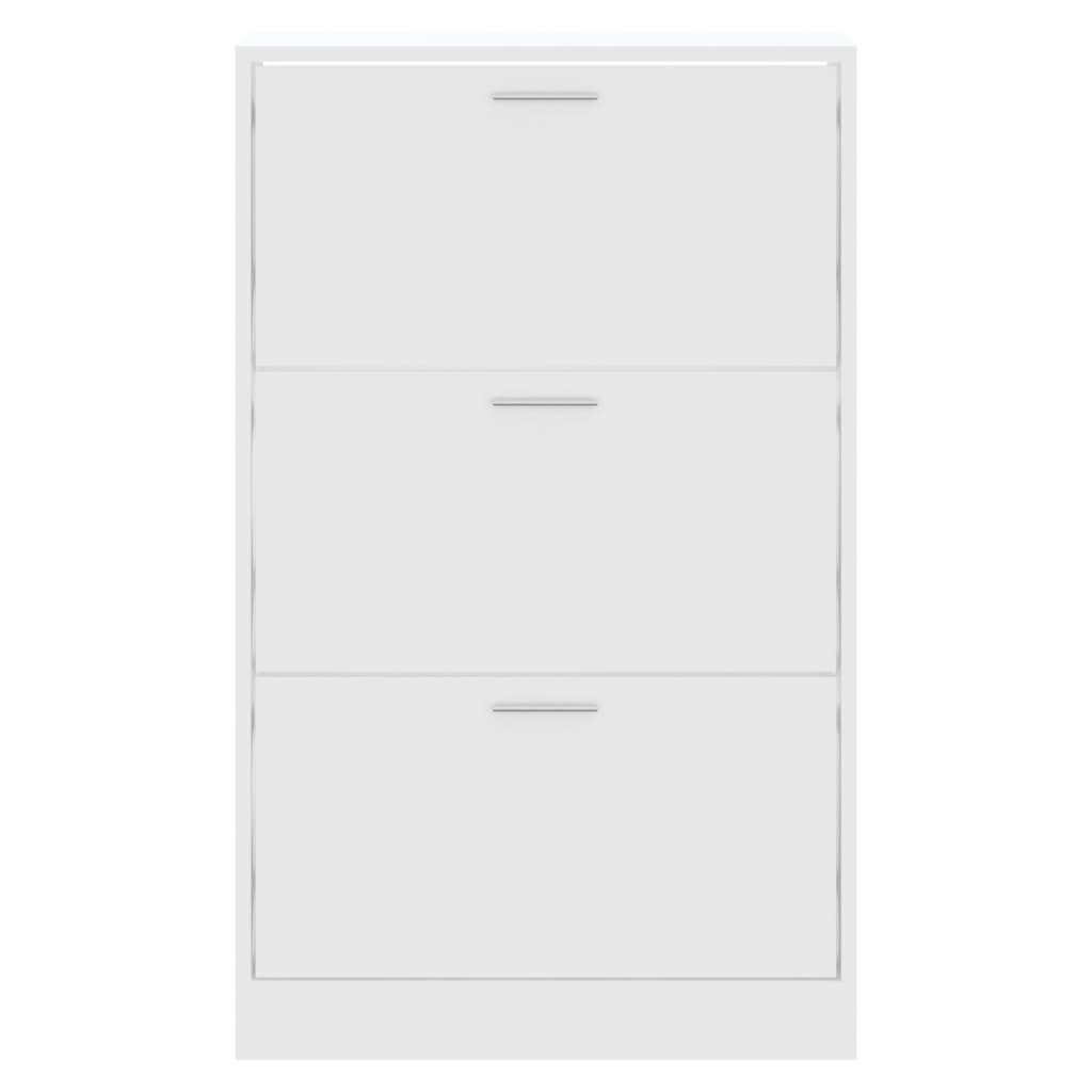 Schoenenkast 63x24x103 cm bewerkt hout wit is nu te koop bij PeponiXL, paradijselijk wonen!