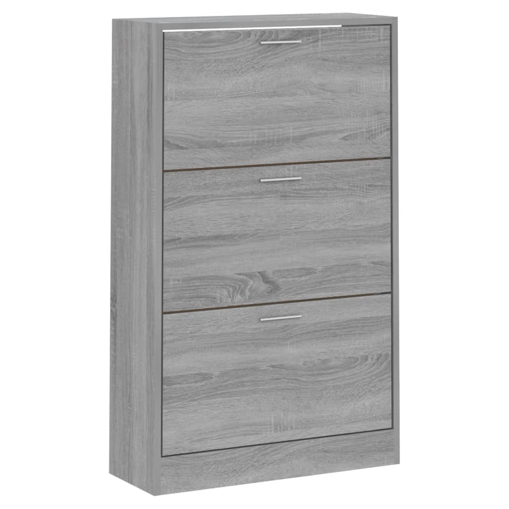 Schoenenkast 63x24x103 cm bewerkt hout grijs sonoma is nu te koop bij PeponiXL, paradijselijk wonen!