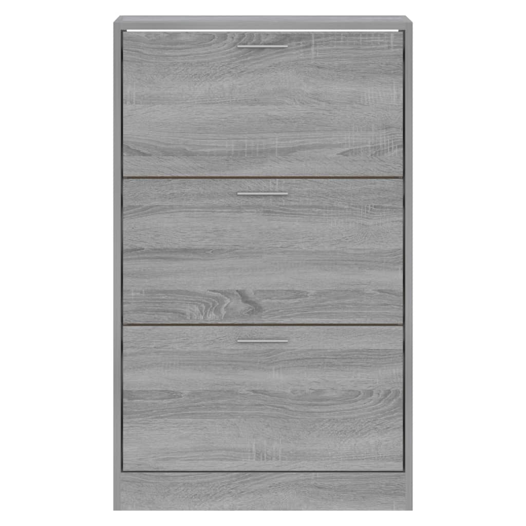 Schoenenkast 63x24x103 cm bewerkt hout grijs sonoma is nu te koop bij PeponiXL, paradijselijk wonen!