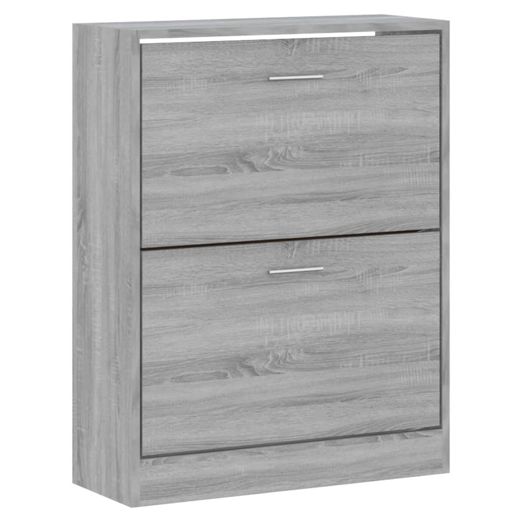 Schoenenkast 63x24x81 cm bewerkt hout grijs sonoma is nu te koop bij PeponiXL, paradijselijk wonen!