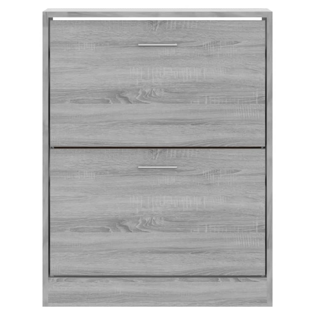 Schoenenkast 63x24x81 cm bewerkt hout grijs sonoma is nu te koop bij PeponiXL, paradijselijk wonen!