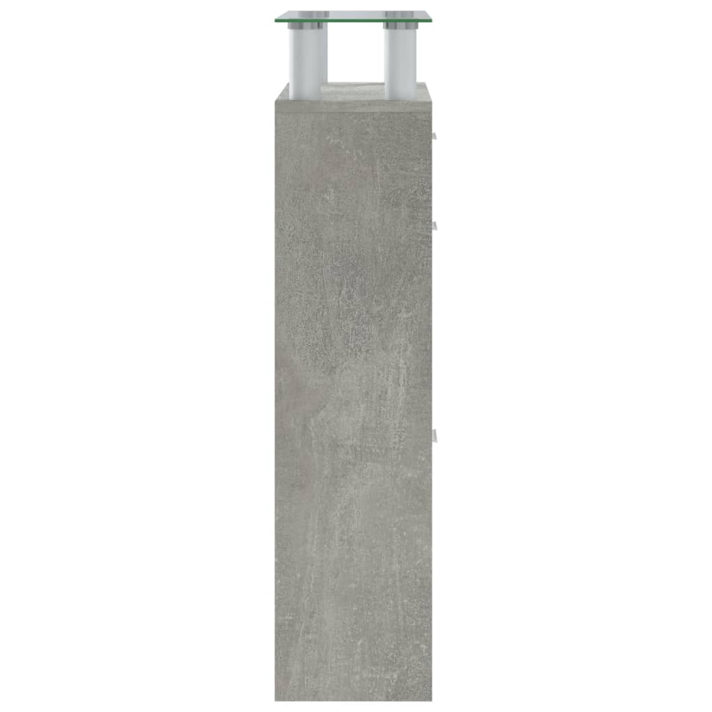 Schoenenkast 63x24x104 cm bewerkt hout betongrijs is nu te koop bij PeponiXL, paradijselijk wonen!