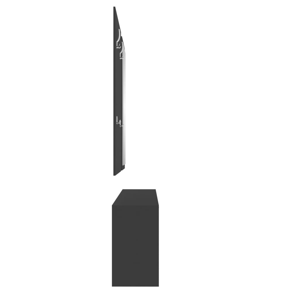 Schoenenkastset 3-in-1 bewerkt hout zwart is nu te koop bij PeponiXL, paradijselijk wonen!