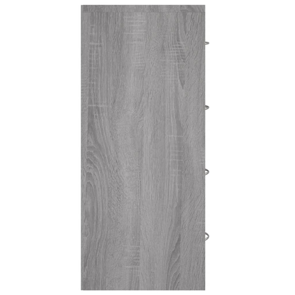 Dressoir met 4 lades 60x30,5x71 cm grijs sonoma is nu te koop bij PeponiXL, paradijselijk wonen!