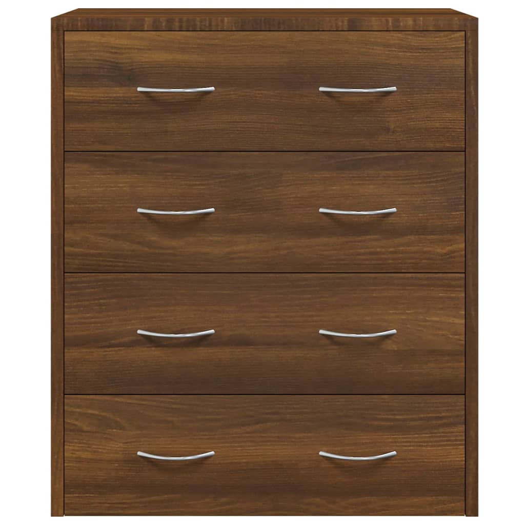 Dressoir met 4 lades 60x30,5x71 cm bruineiken is nu te koop bij PeponiXL, paradijselijk wonen!