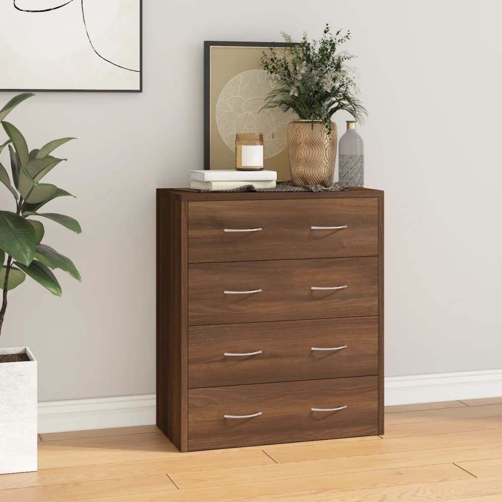 Dressoir met 4 lades 60x30,5x71 cm bruineiken is nu te koop bij PeponiXL, paradijselijk wonen!