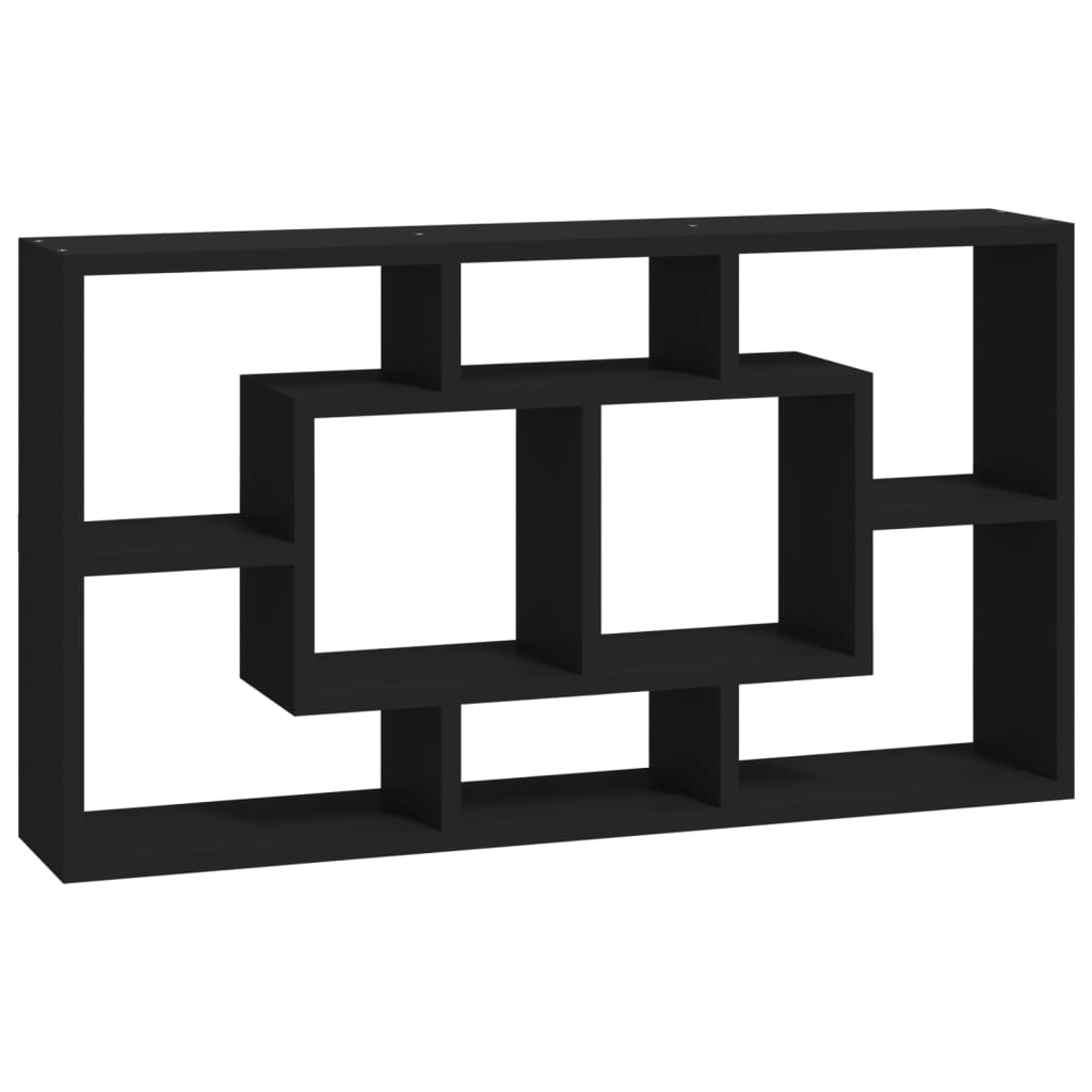 Wandschap 8 vakken zwart is nu te koop bij PeponiXL, paradijselijk wonen!