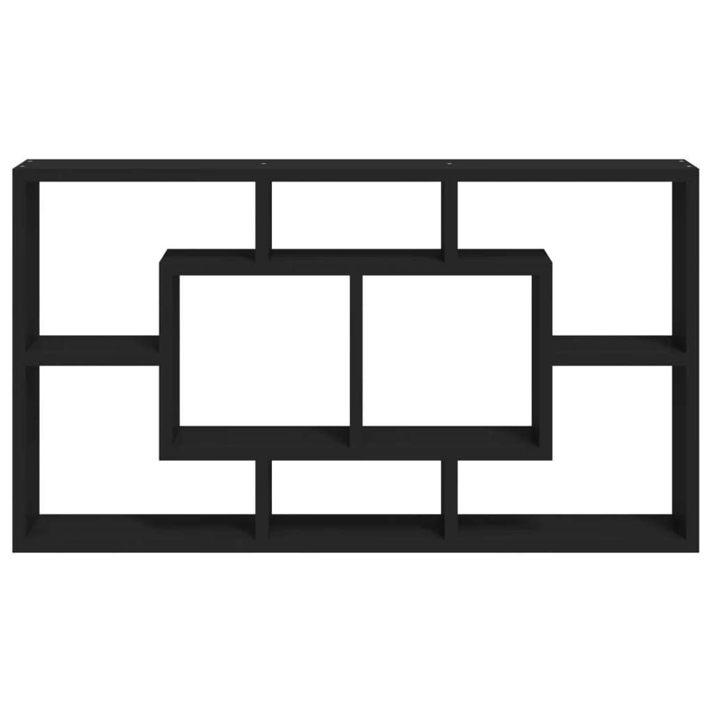 Wandschap 8 vakken zwart is nu te koop bij PeponiXL, paradijselijk wonen!