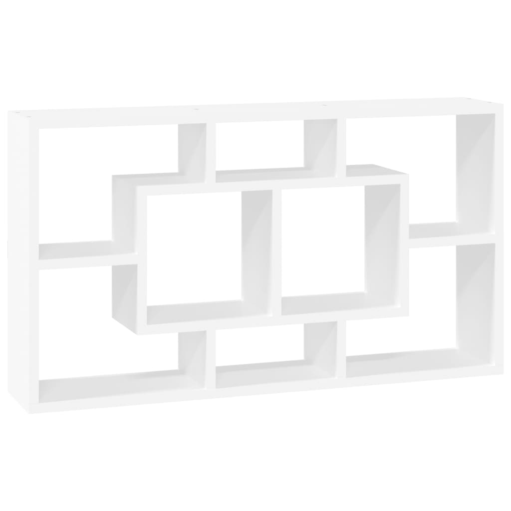 Wandschap 8 vakken hoogglans wit is nu te koop bij PeponiXL, paradijselijk wonen!