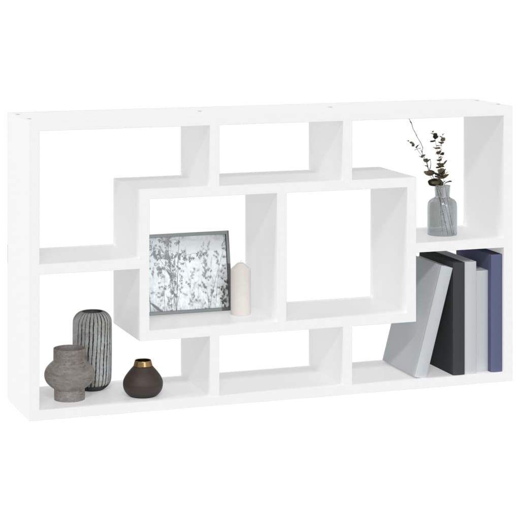 Wandschap 8 vakken hoogglans wit is nu te koop bij PeponiXL, paradijselijk wonen!