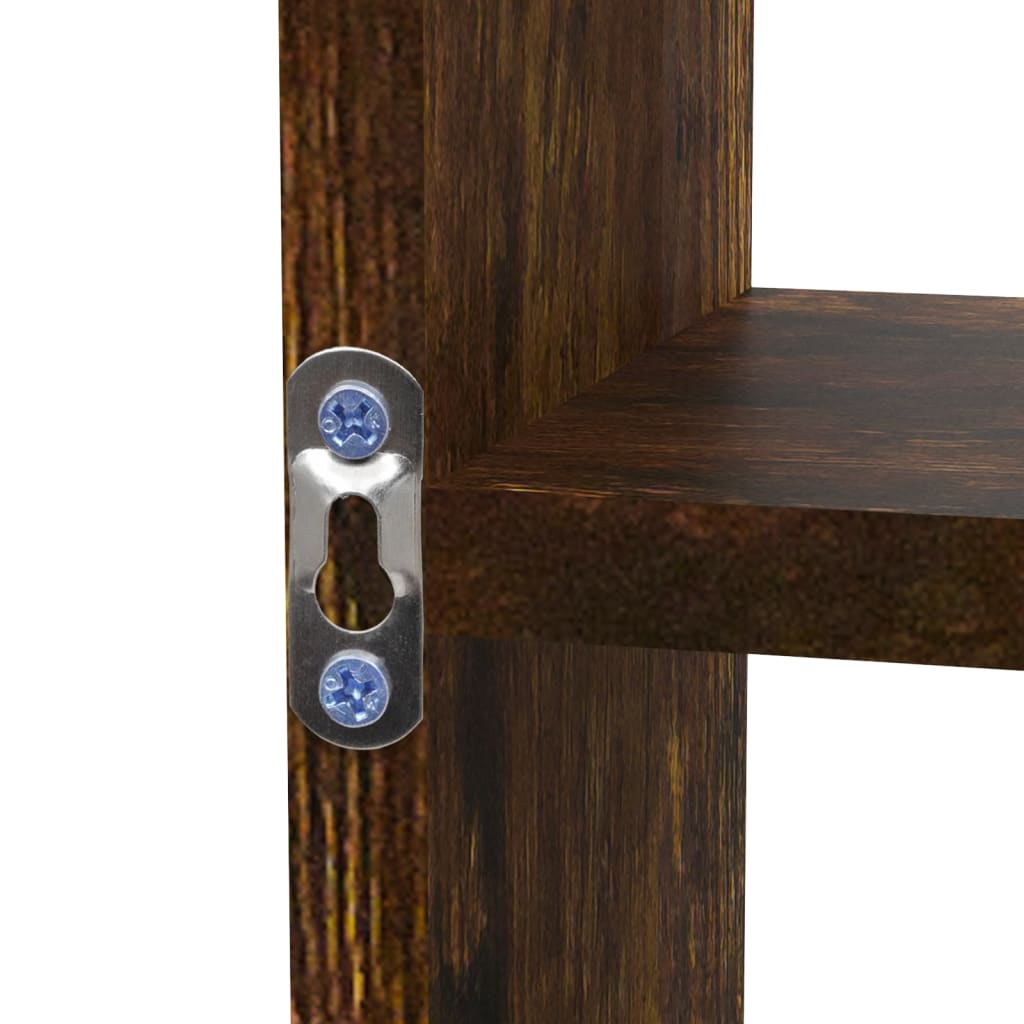 Wandschap 8 vakken gerookt eiken is nu te koop bij PeponiXL, paradijselijk wonen!