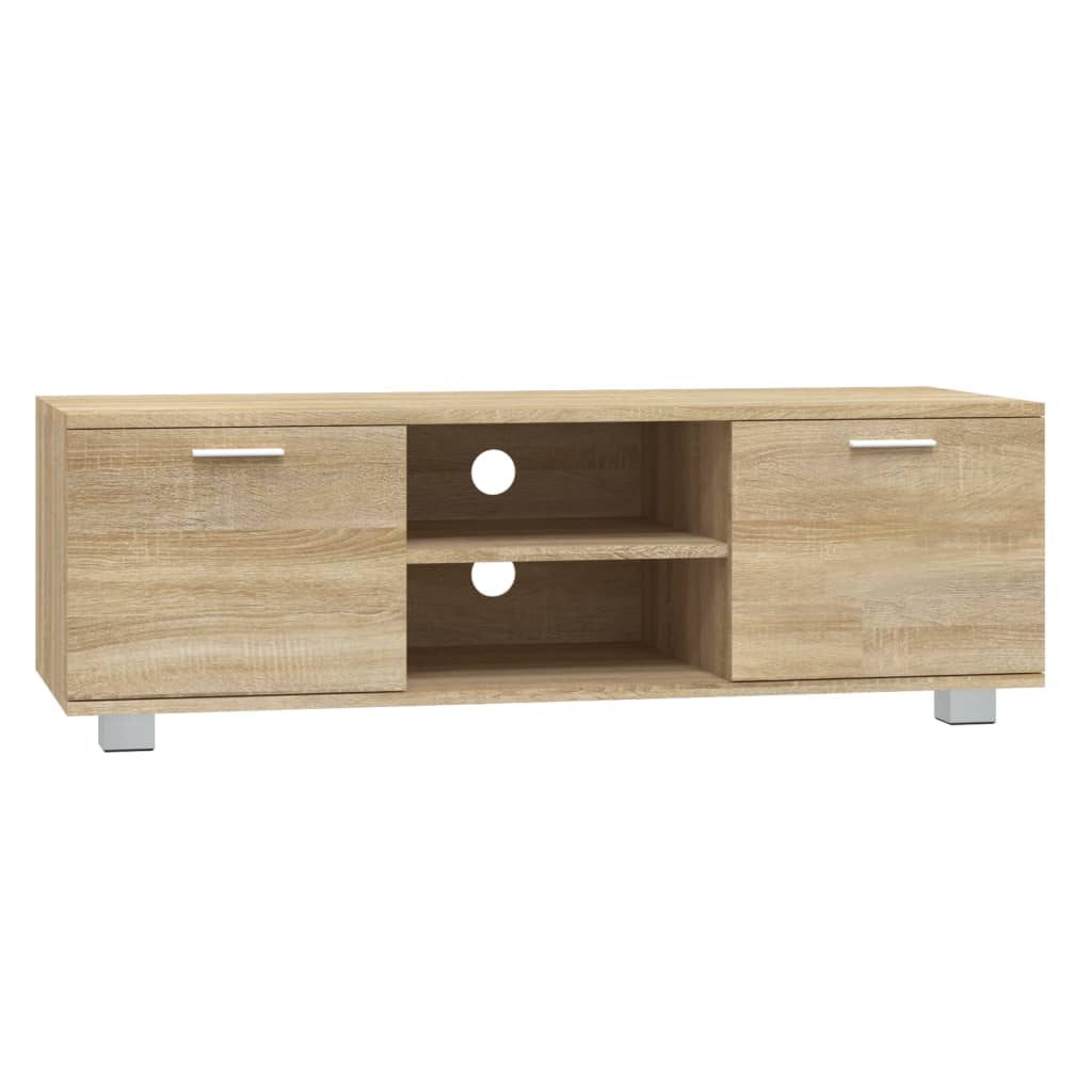 Tv-meubel 120x40,5x35 cm bewerkt hout sonoma eikenkleurig is nu te koop bij PeponiXL, paradijselijk wonen!