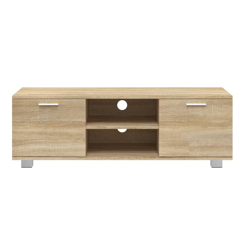 Tv-meubel 120x40,5x35 cm bewerkt hout sonoma eikenkleurig is nu te koop bij PeponiXL, paradijselijk wonen!