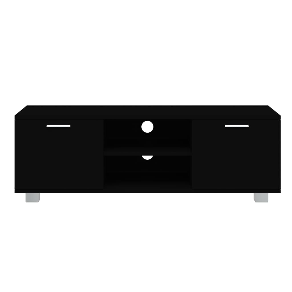 Tv-meubel 120x40,5x35 cm bewerkt hout zwart is nu te koop bij PeponiXL, paradijselijk wonen!