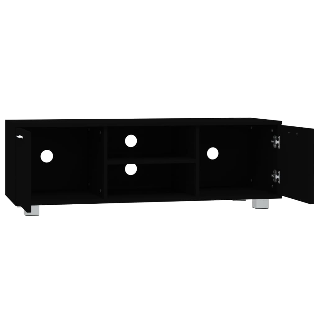 Tv-meubel 120x40,5x35 cm bewerkt hout zwart is nu te koop bij PeponiXL, paradijselijk wonen!