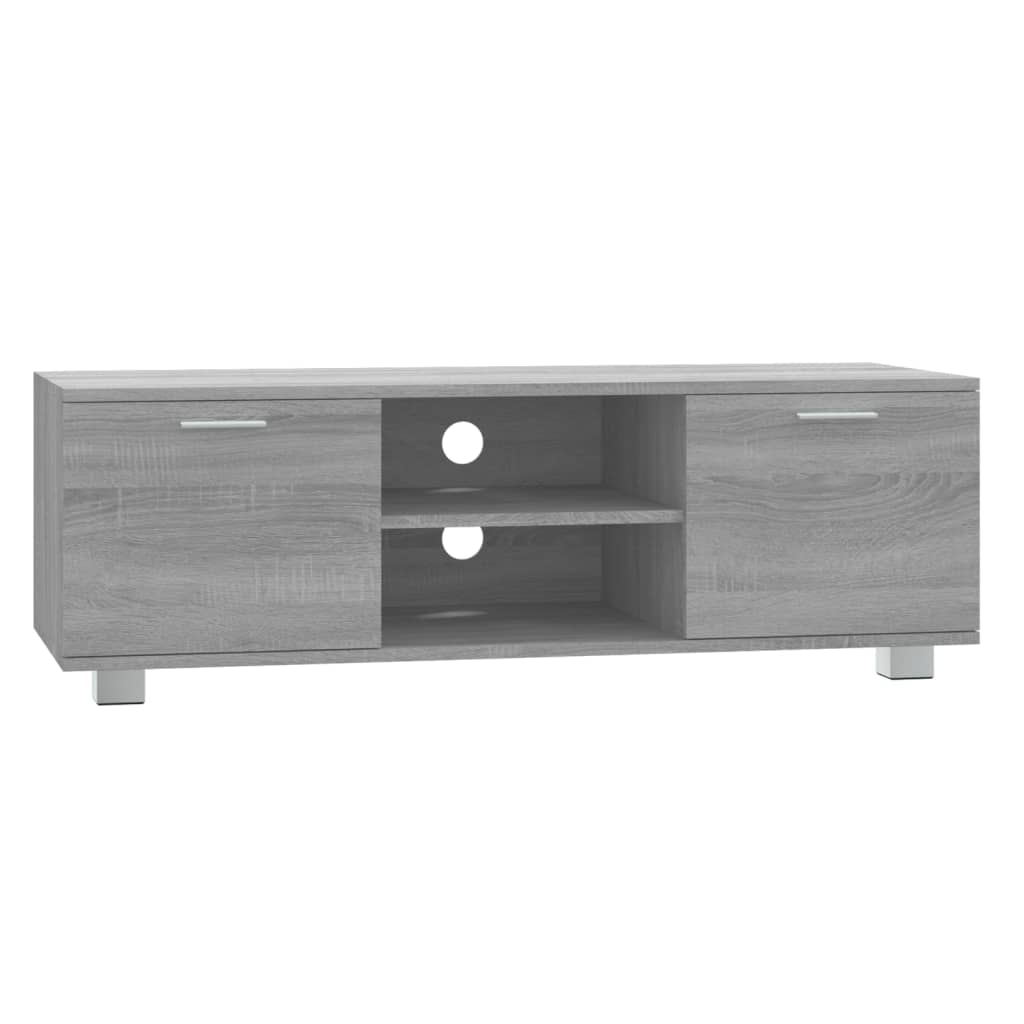 Tv-meubel 120x40,5x35 cm bewerkt hout grijs sonoma eikenkleurig is nu te koop bij PeponiXL, paradijselijk wonen!
