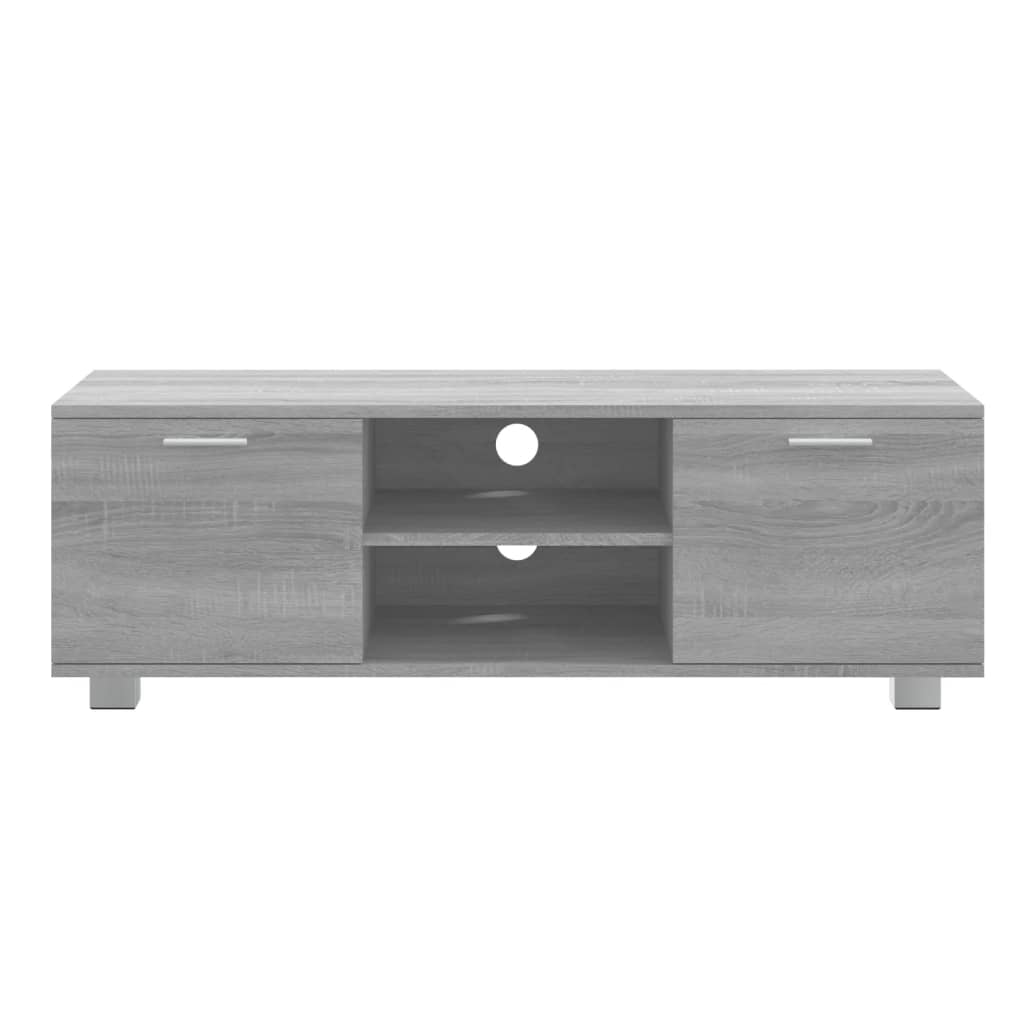 Tv-meubel 120x40,5x35 cm bewerkt hout grijs sonoma eikenkleurig is nu te koop bij PeponiXL, paradijselijk wonen!