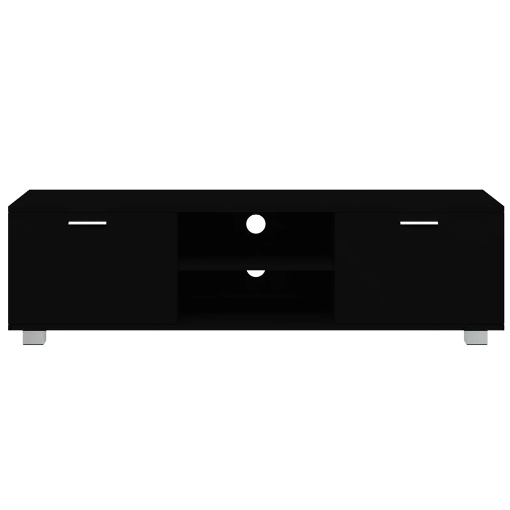 Tv-meubel 140x40,5x35 cm bewerkt hout zwart is nu te koop bij PeponiXL, paradijselijk wonen!