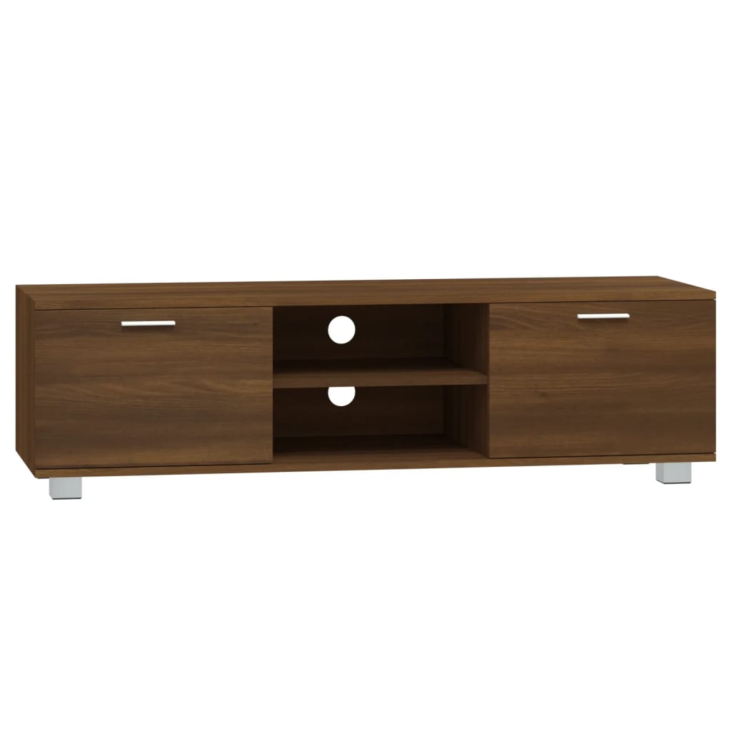 Tv-meubel 140x40,5x35 cm bewerkt hout bruin eikenkleur is nu te koop bij PeponiXL, paradijselijk wonen!
