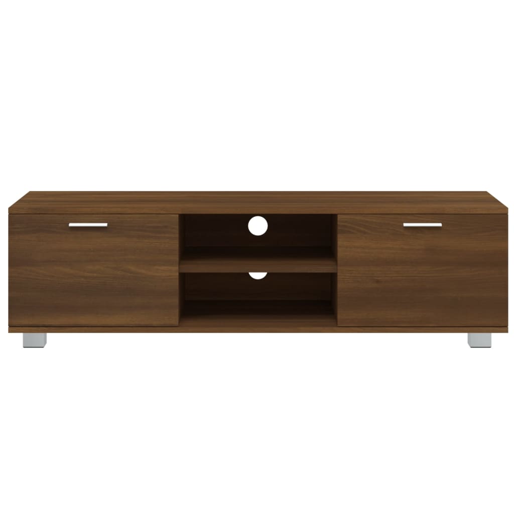 Tv-meubel 140x40,5x35 cm bewerkt hout bruin eikenkleur is nu te koop bij PeponiXL, paradijselijk wonen!
