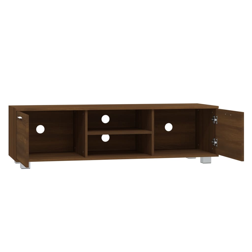 Tv-meubel 140x40,5x35 cm bewerkt hout bruin eikenkleur is nu te koop bij PeponiXL, paradijselijk wonen!