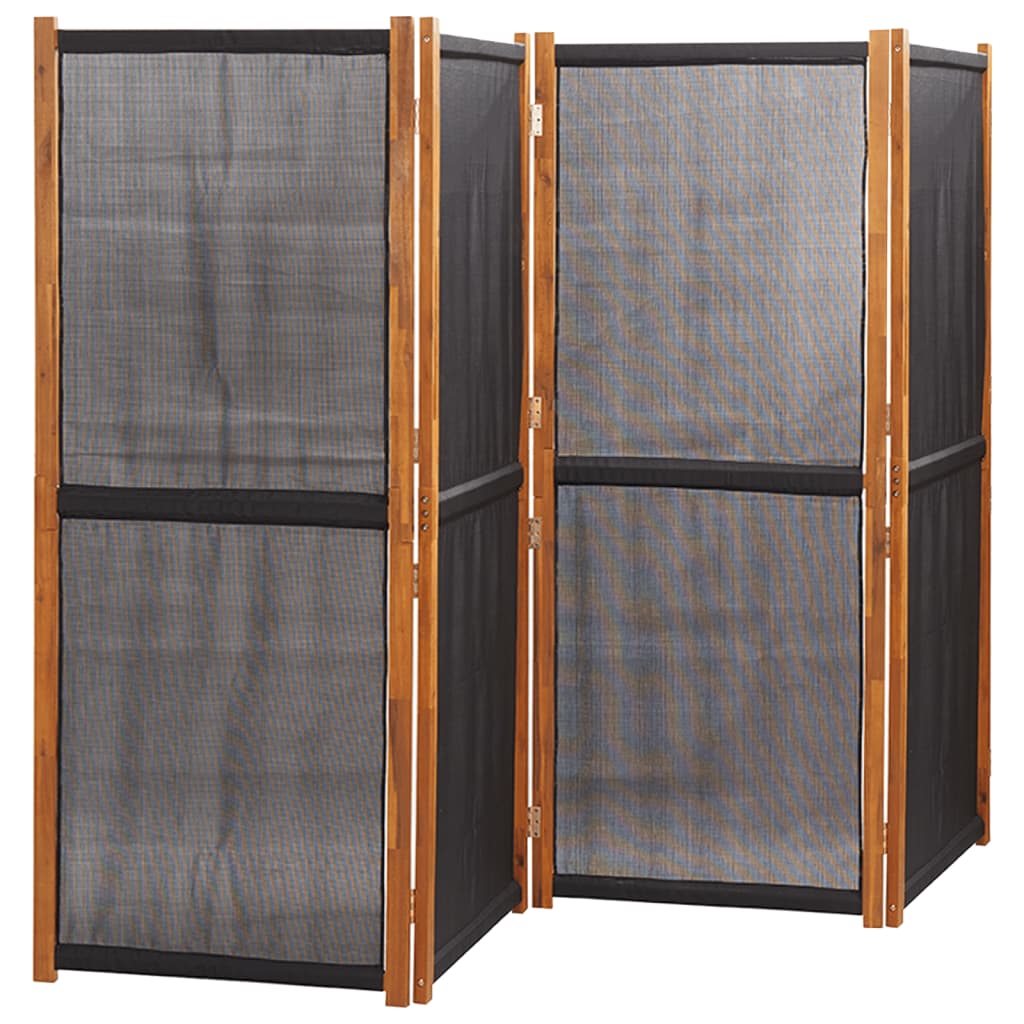 Kamerscherm met 4 panelen 280x180 cm zwart is nu te koop bij PeponiXL, paradijselijk wonen!