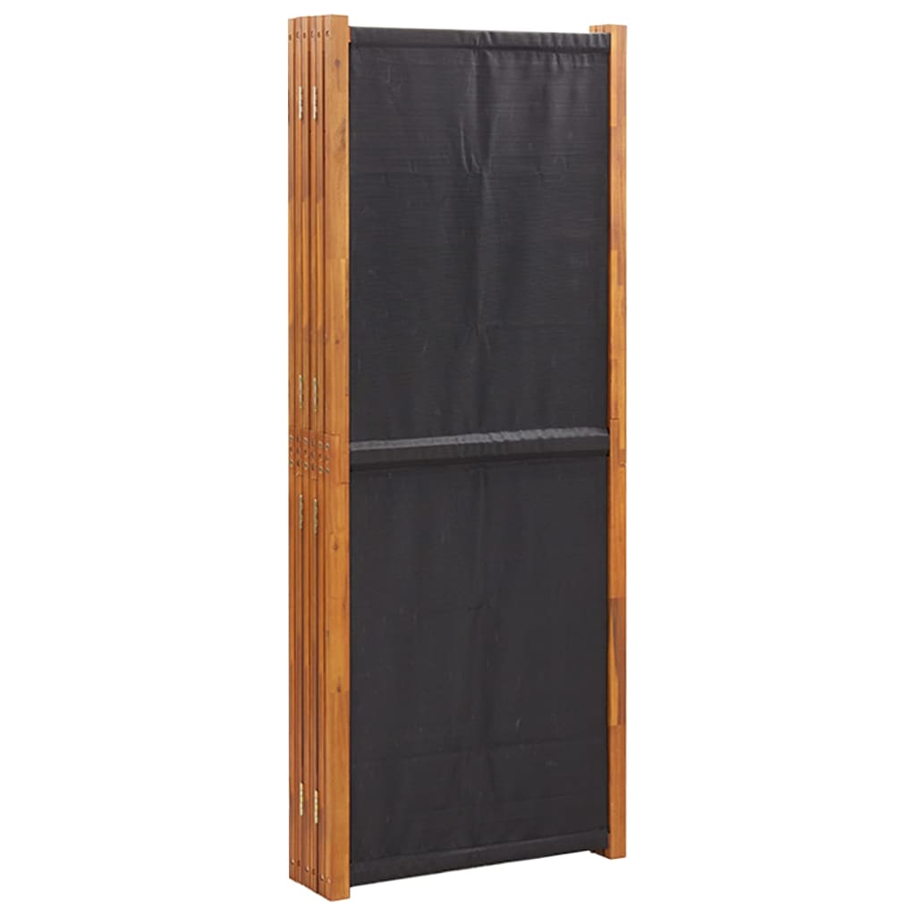 Kamerscherm met 6 panelen 420x180 cm zwart is nu te koop bij PeponiXL, paradijselijk wonen!