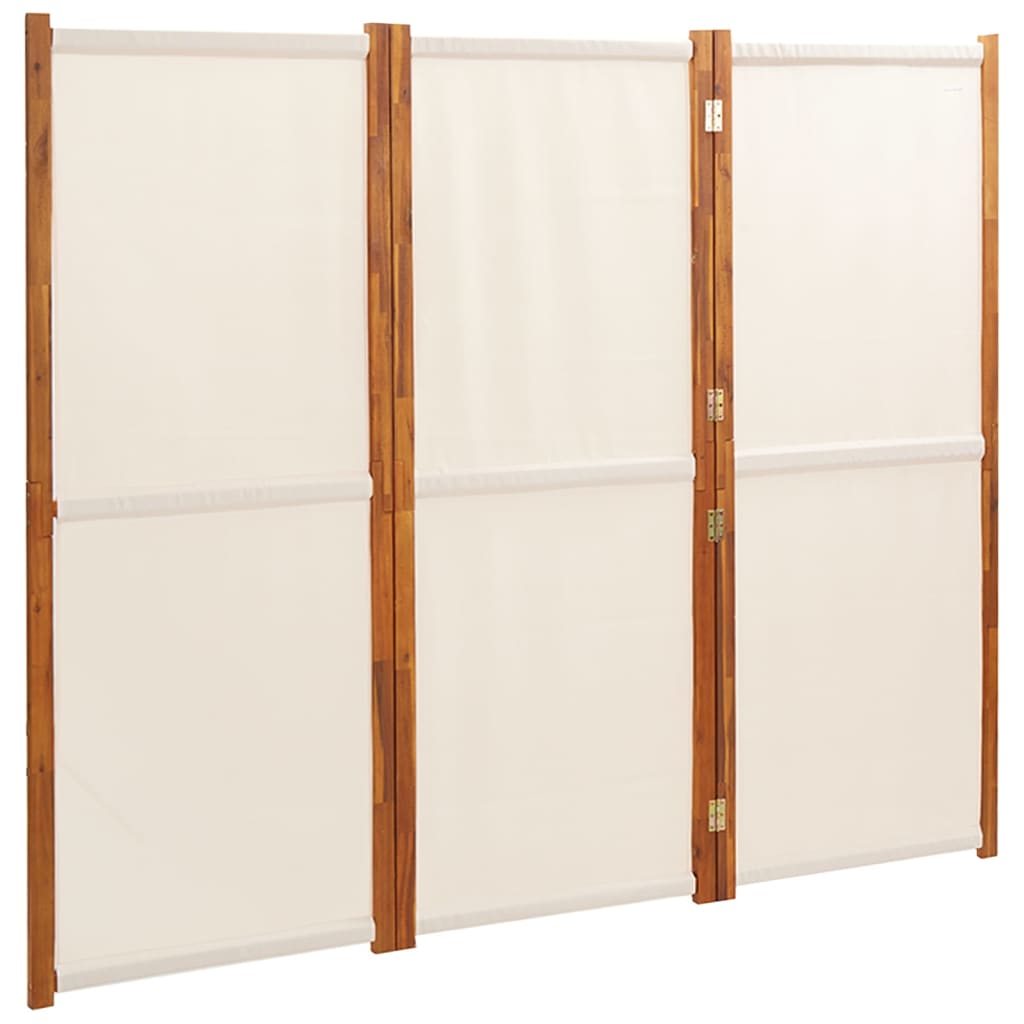 Kamerscherm met 3 panelen 210x180 cm crèmewit is nu te koop bij PeponiXL, paradijselijk wonen!
