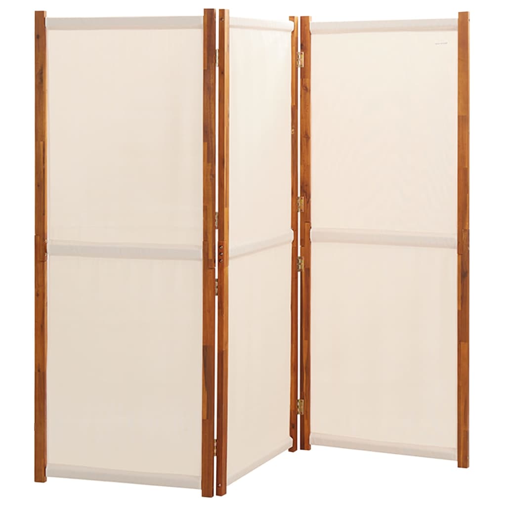 Kamerscherm met 3 panelen 210x180 cm crèmewit is nu te koop bij PeponiXL, paradijselijk wonen!